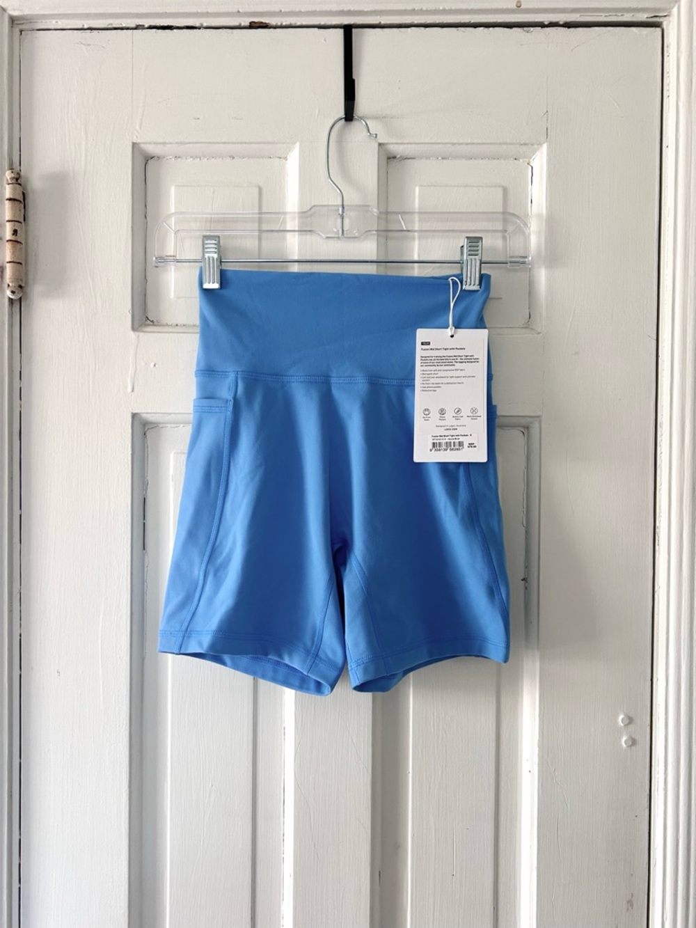 NWT LSKD Fusion 6” Mid Shorts With Pockets in Azure Blue size Small